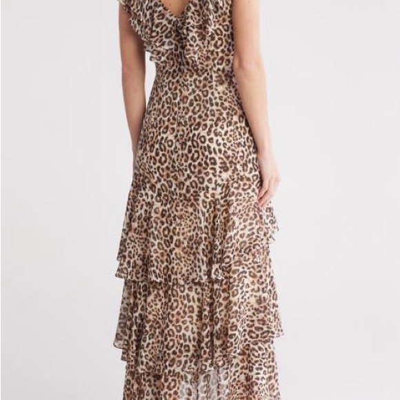Wayf Leopard Print Ruffle Maxi Dress - Picture 2 of 6